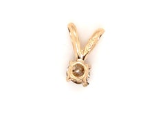 Victorian Fancy Yellow Brown Diamond Necklace Pendant Old Mine Cushion Cut .15ct