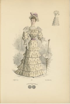 Victorian Fashion Flourishes: A Lithograph for the 1889 Exposition Universelle