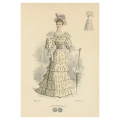 La mode victorienne : une lithographie pour l'Exposition universelle de 1889