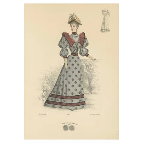 Victorian Fashion Statements: Litho by Michau for the Exposition Universelle