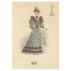 Déclarations de mode victoriennes : Litho de Michau pour l'Exposition universelle