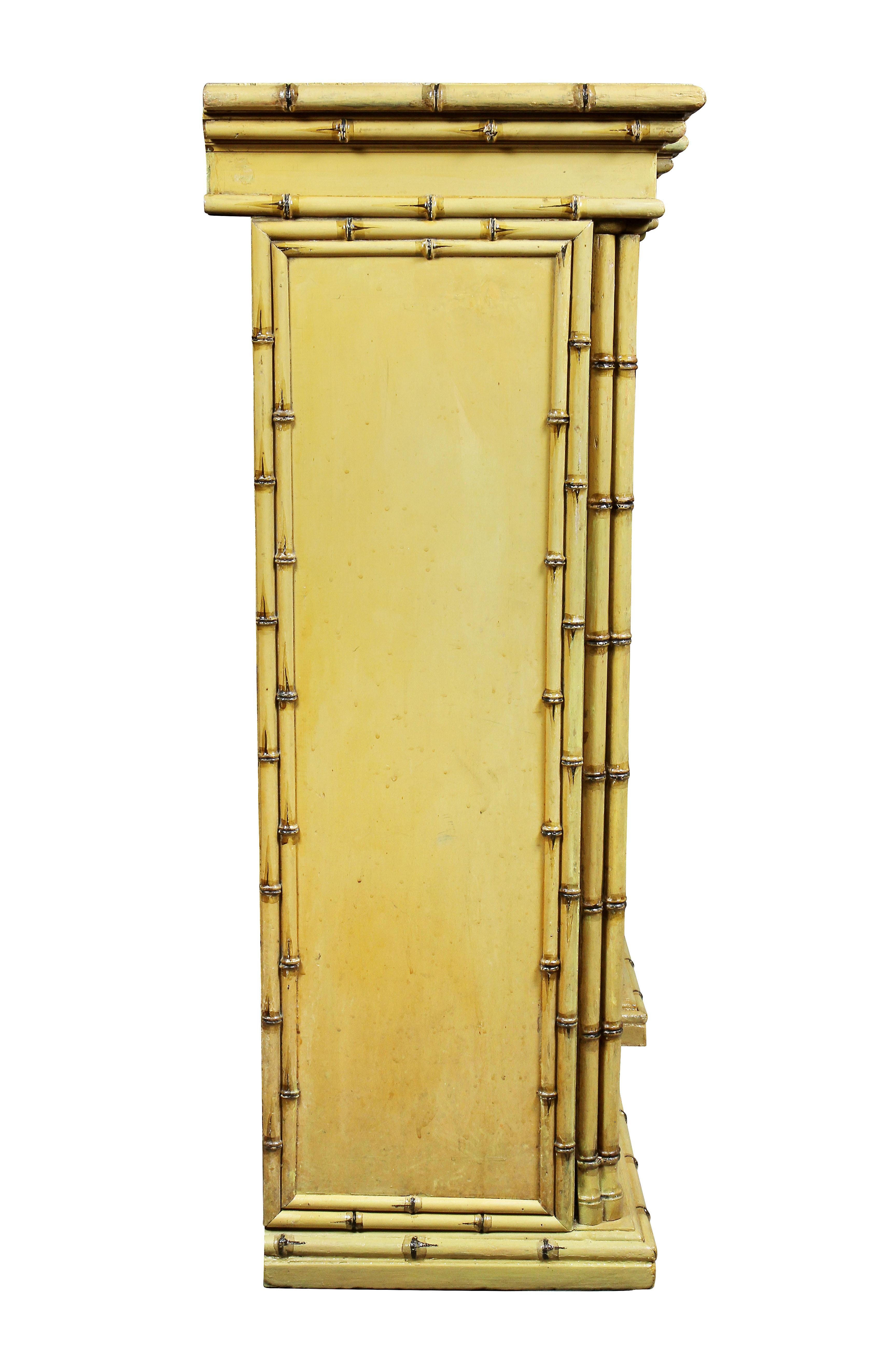 Late 19th Century Victorian Faux Bamboo Open Bookcase