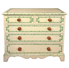 Victorian Faux Bamboo Painted Chest Of Drawers
