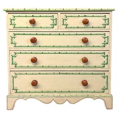 Victorian Faux Bamboo Painted Chest Of Drawers