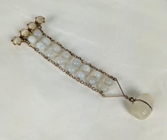 Victorian Feldspar Assemblage Fob Brooch. "Stanhope "View of Niagara Falls"