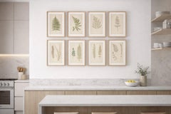 Victorian Fern Botanical Prints, Exotic Decorative Plant Studies Set 1856