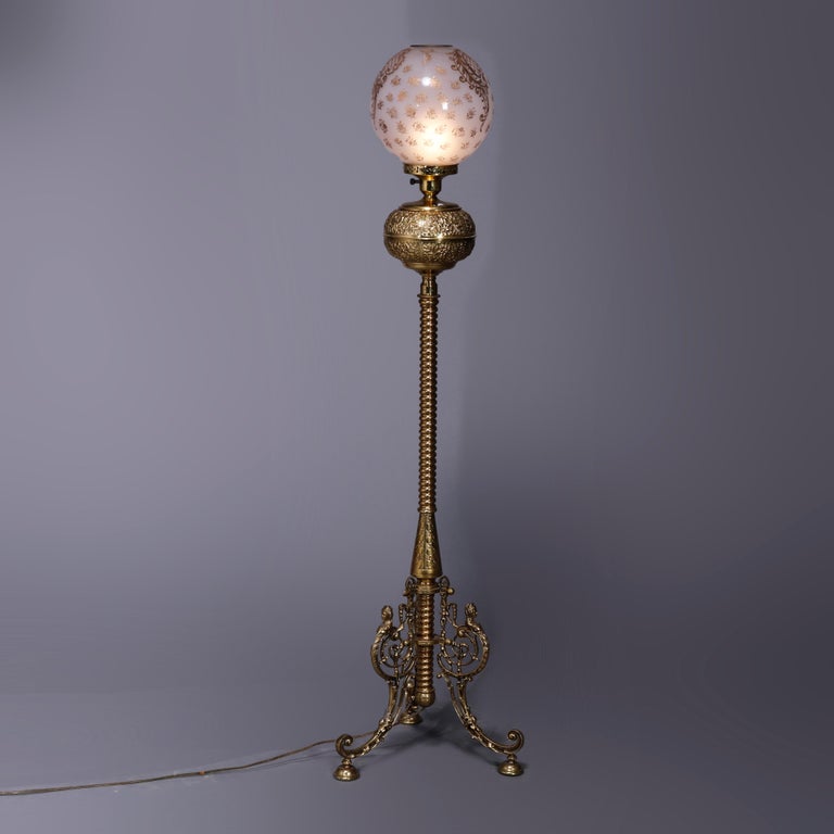 antique piano parlor floor lamp