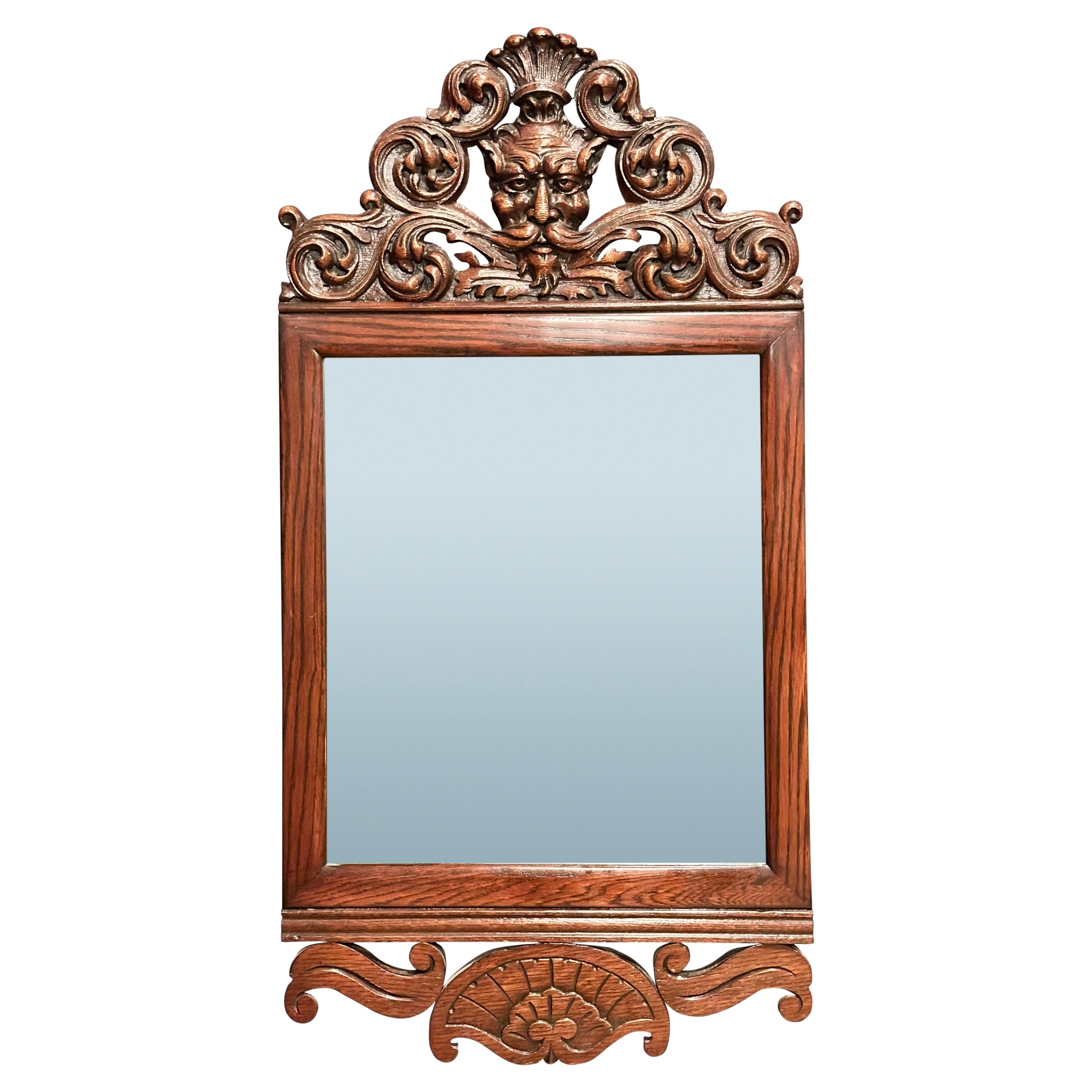 Victorian Figural Carved Wall Mirror