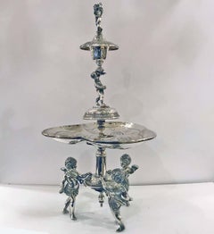 Victorian Figural Silver Plated Centerpiece