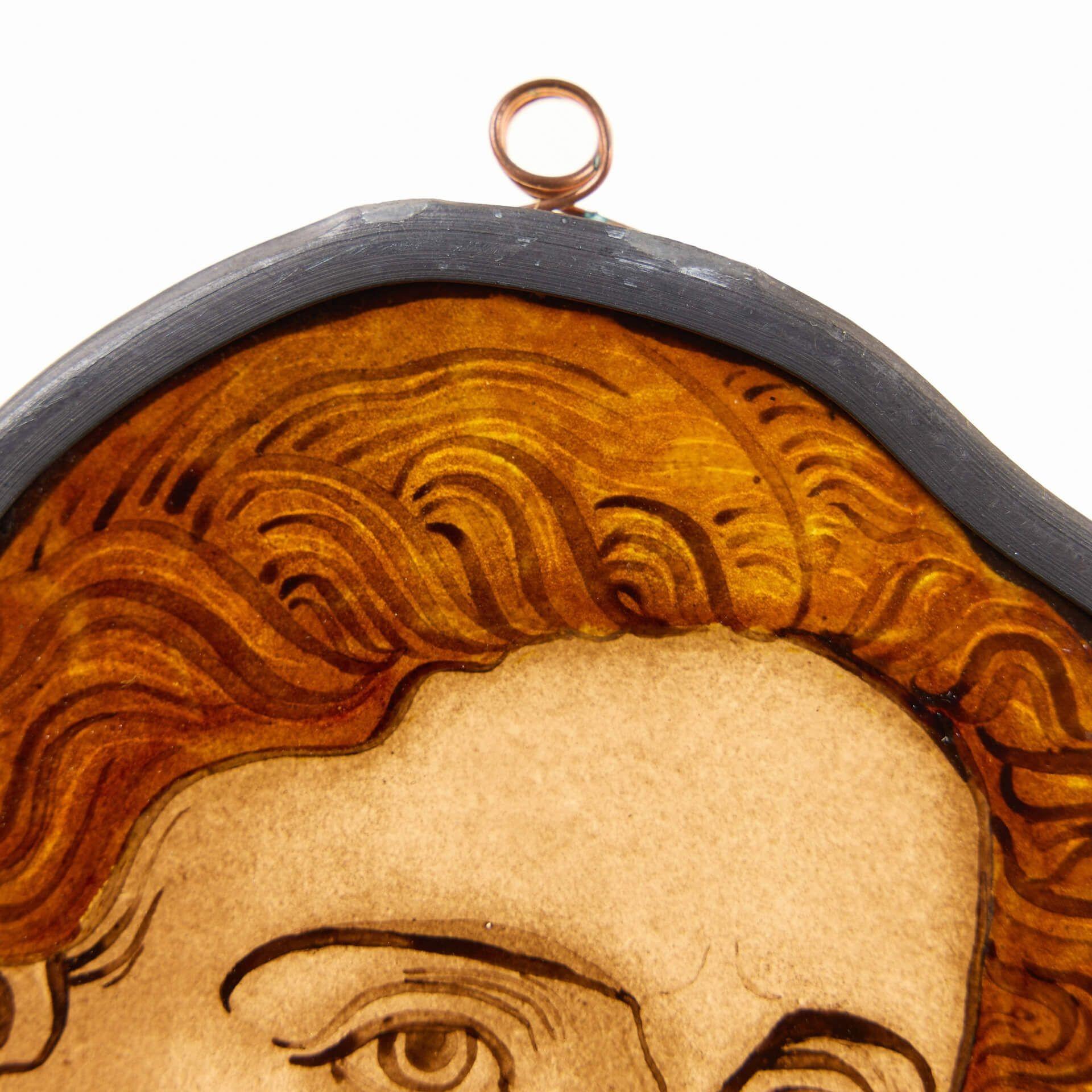 Viktorianische Figur Buntglasfenster hängend (Englisch) im Angebot