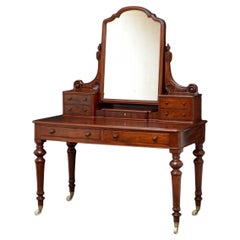 Antique Victorian Figured Mahogany Dressing Table