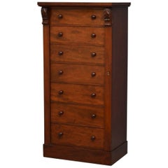 Victorian Figured Mahogany Wellington Chest