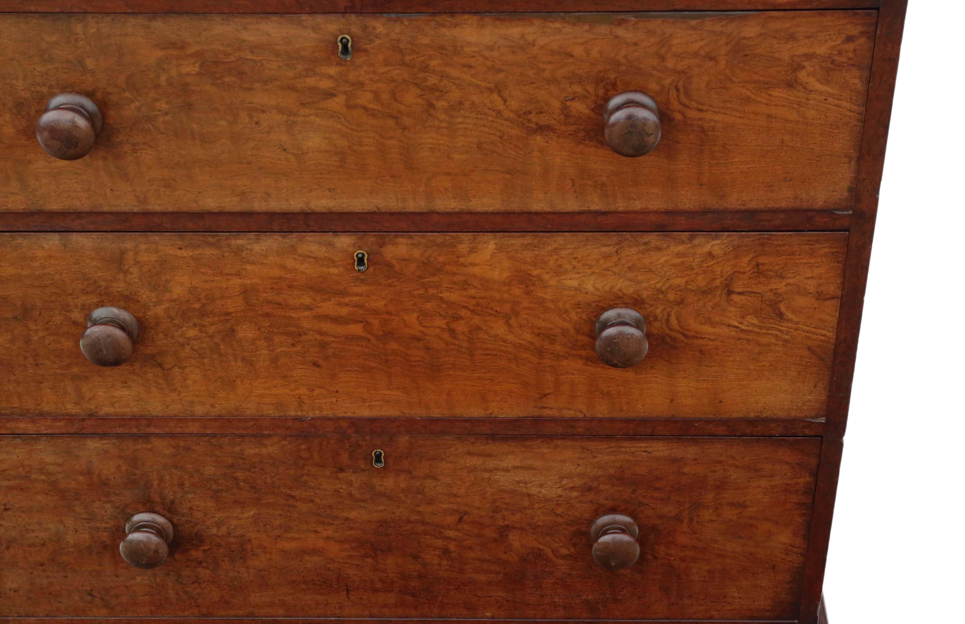 Victorian Antique Quality Walnut Housekeeper's Press Cupboard On Chest 19th Century 