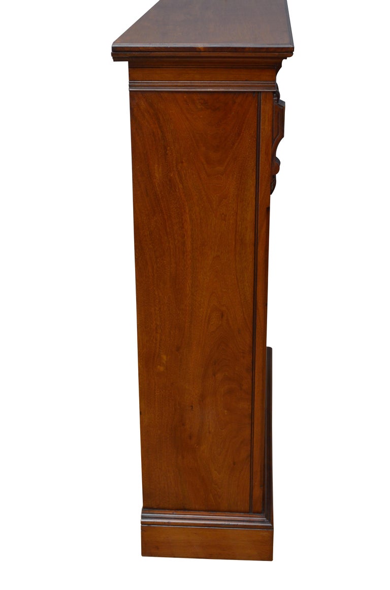Victorian Figured Walnut Open Bookcase For Sale at 1stDibs