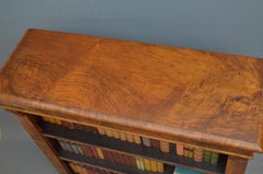 Victorian Figured Walnut Open Bookcase