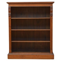 Victorian Figured Walnut Open Bookcase