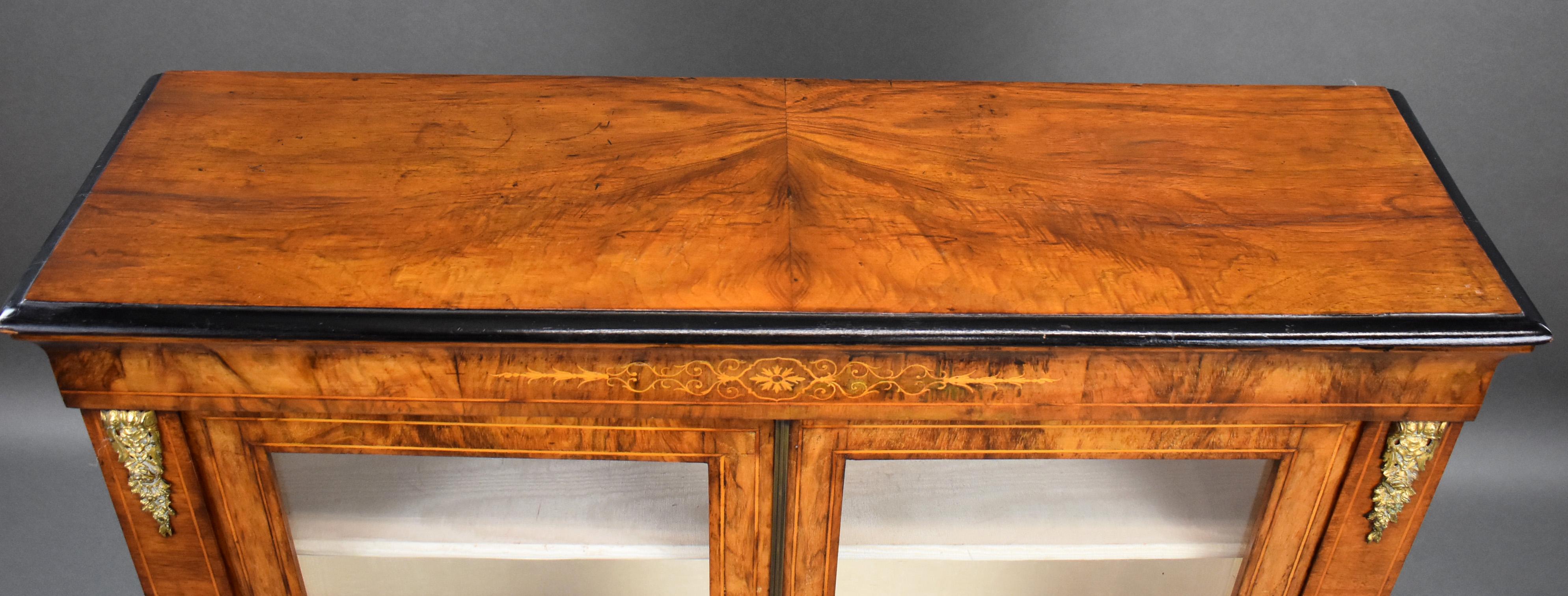 Victorian Figured Walnut Pier Cabinet 1