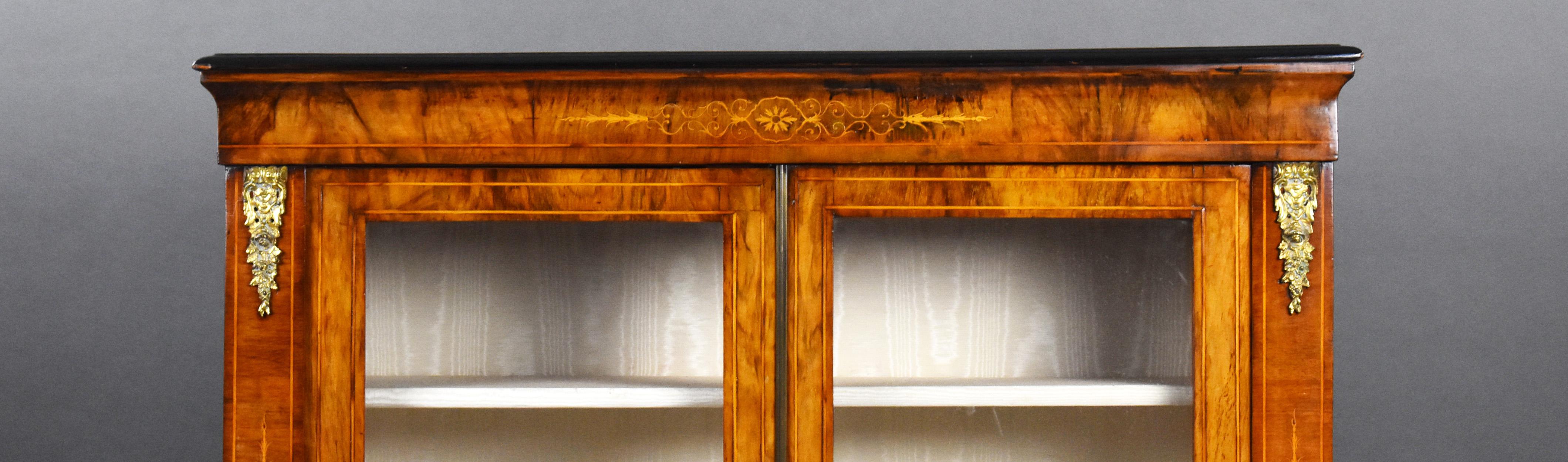 Victorian Figured Walnut Pier Cabinet 2