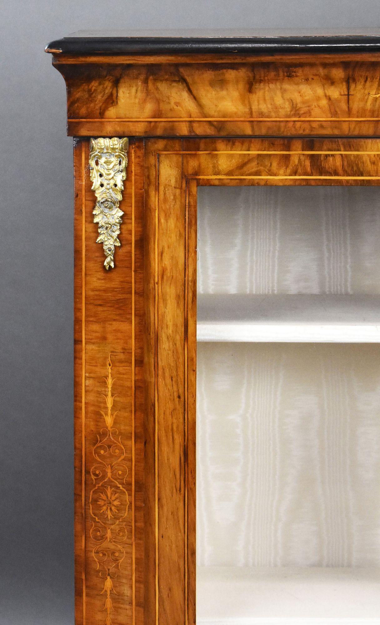 Victorian Figured Walnut Pier Cabinet 4