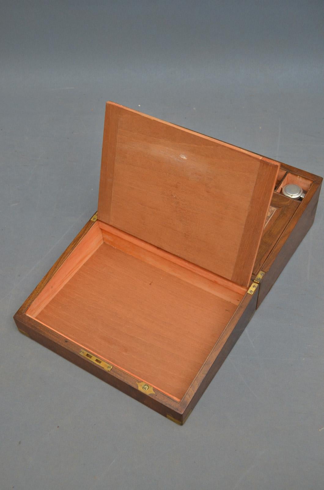 Late 19th Century Victorian Figured Walnut Writing Box
