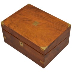 Antique Victorian Figured Walnut Writing Box