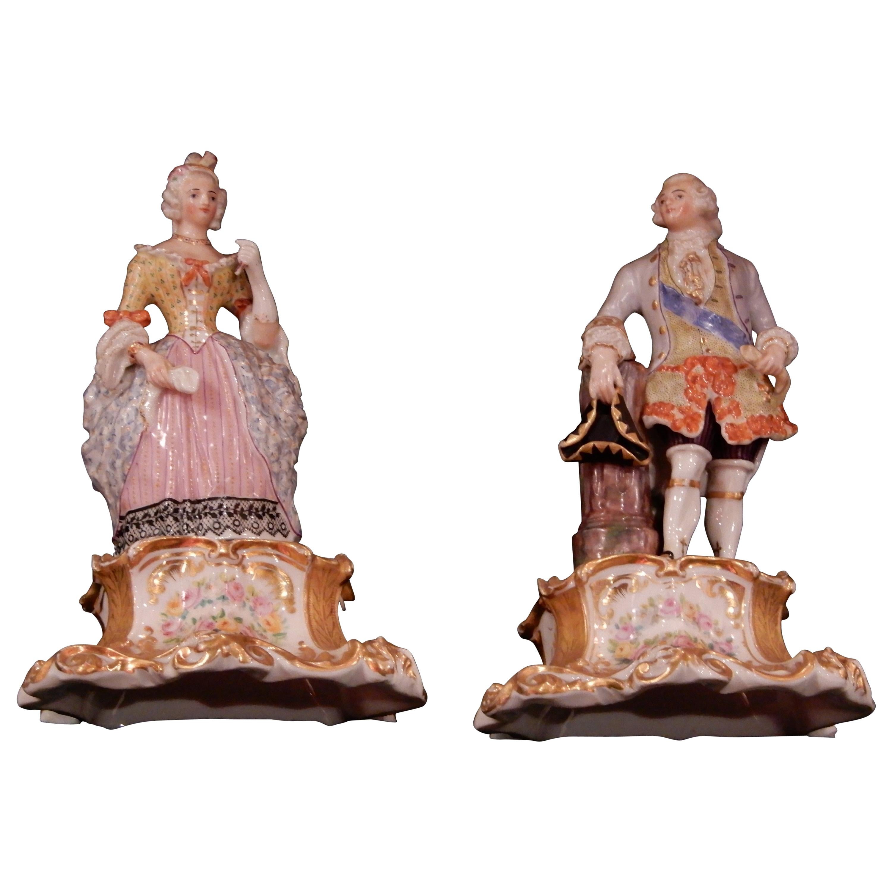 Victorian Figurines, in the Old Paris Style For Sale