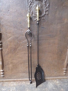 Victorian Fireplace Tools or Fire Irons, 19th Century, English