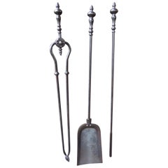 Antique Victorian Fireplace Tools or Fire Irons, 19th Century, English