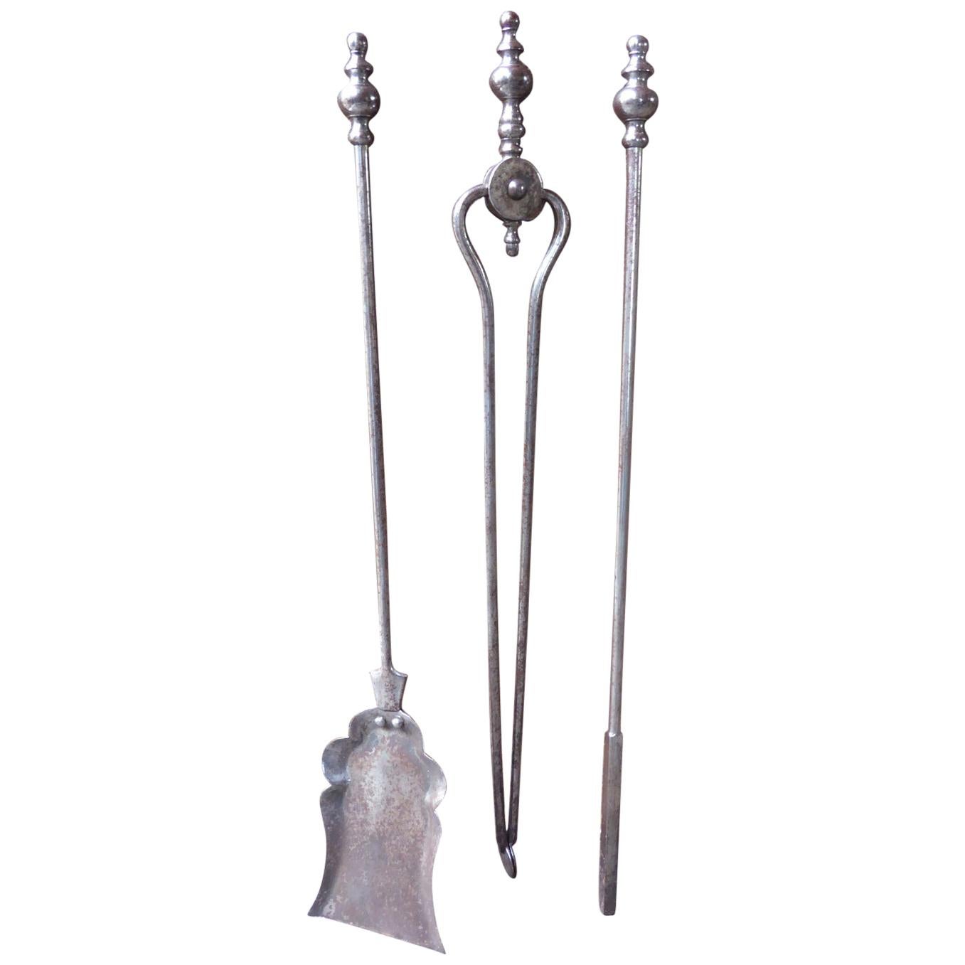 Victorian Fireplace Tools or Fire Irons, 19th Century, English