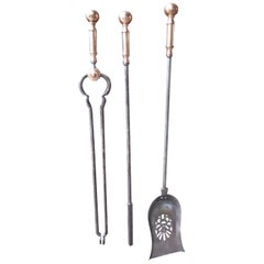 Utensilios Victorianos para Chimeneas o Hierros de Fuego, Siglo XIX, Inglés