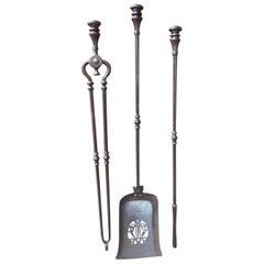 Antique Victorian Fireplace Tools or Fire Irons, 19th Century, English
