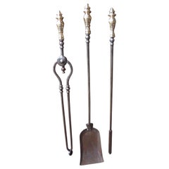Antique Victorian Fireplace Tools or Fire Irons, 19th Century, English
