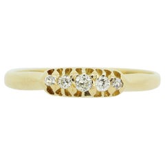 Antique Victorian Five Stone 0.10 Carat Diamond Ring