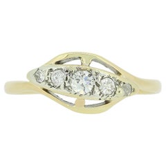 Antique Victorian Five Stone 0.20 Carat Diamond Ring