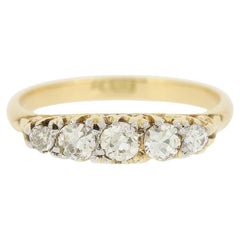 Antique Victorian Five Stone 0.50 Carat Diamond Ring