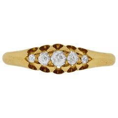 Victorian Five-Stone Diamond Ring, circa 1900s