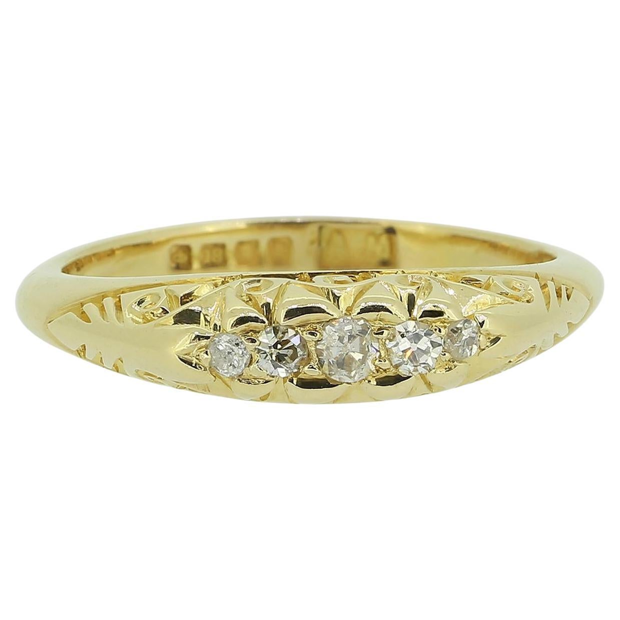 Victorian Five-Stone Diamond Ring