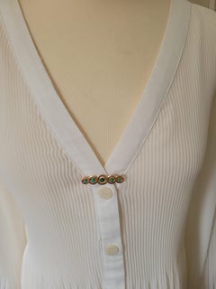 Victorian Five Turquoise Gold bar brooch