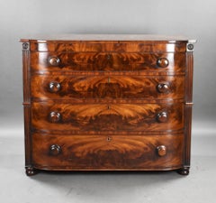 Victorian Flame Mahogany Chest of Drawers