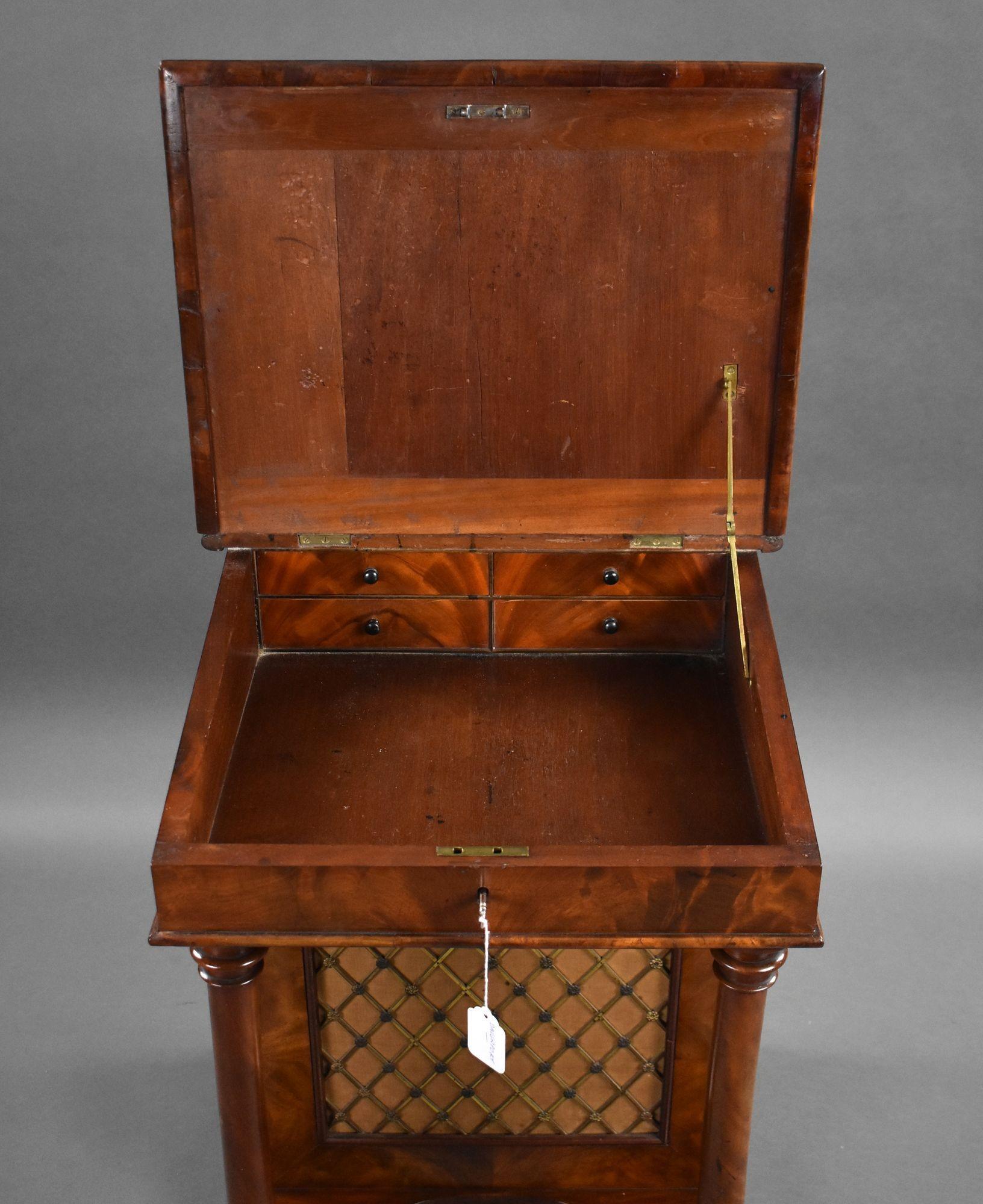 Victorian Flame Mahogany Davenport For Sale 1