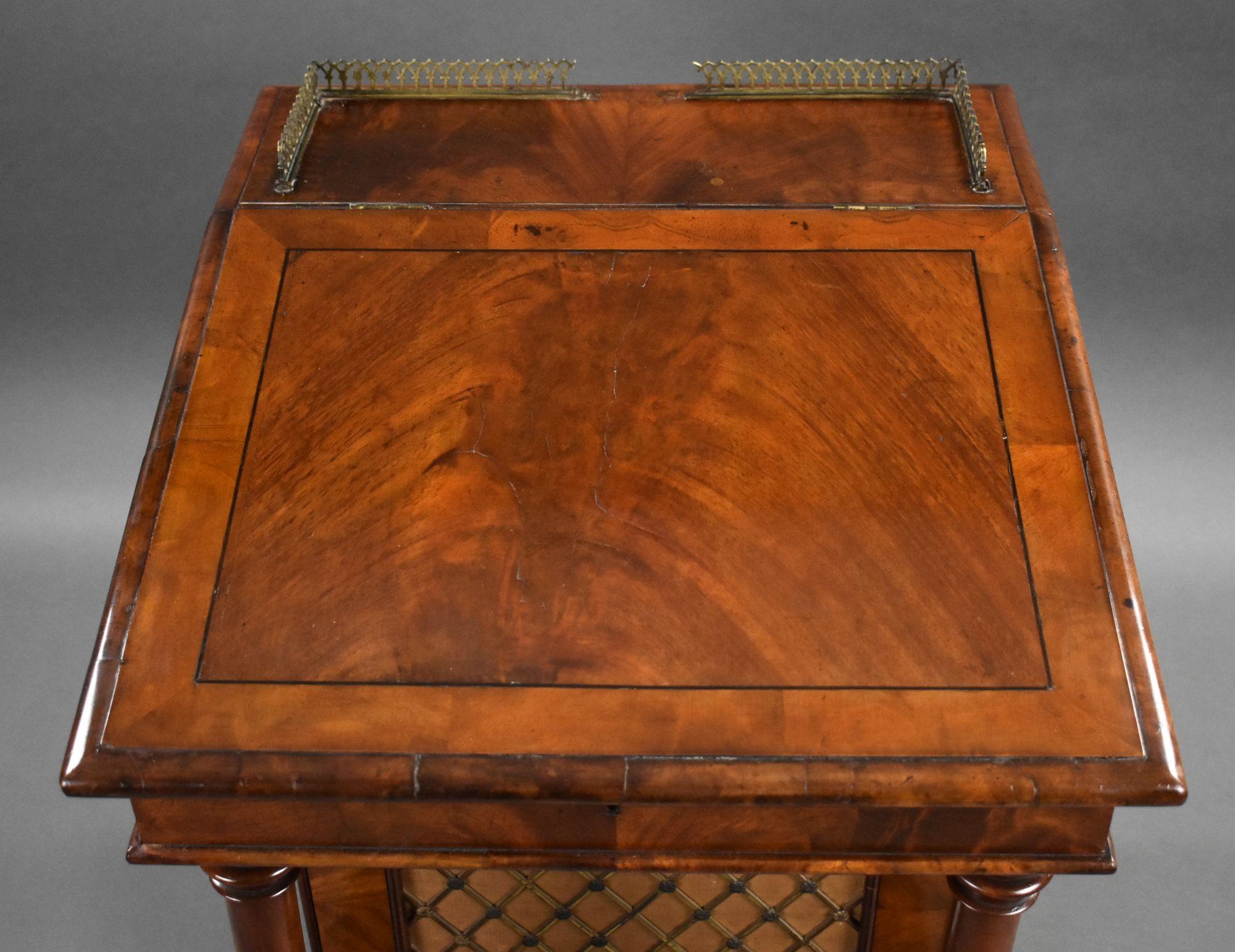 Victorian Flame Mahogany Davenport For Sale 2