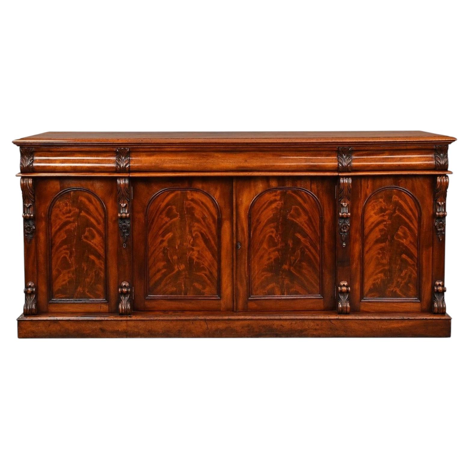 Victorian Flame Mahogany Four-Door Sideboard