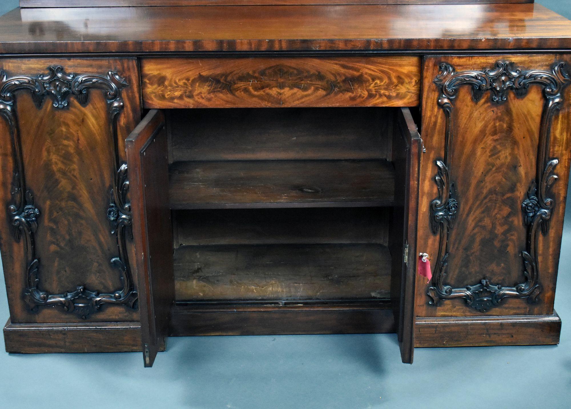 Victorian Flame Mahogany Sideboard For Sale 3