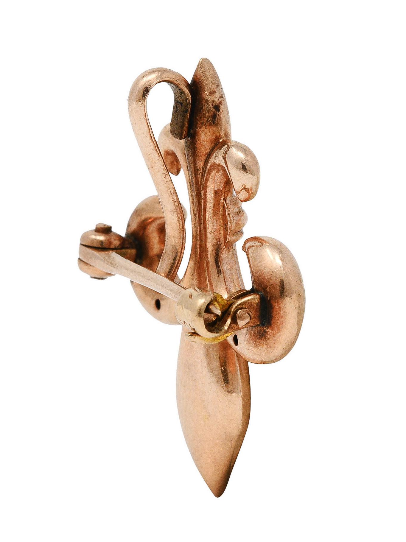 fleur de lis brooch