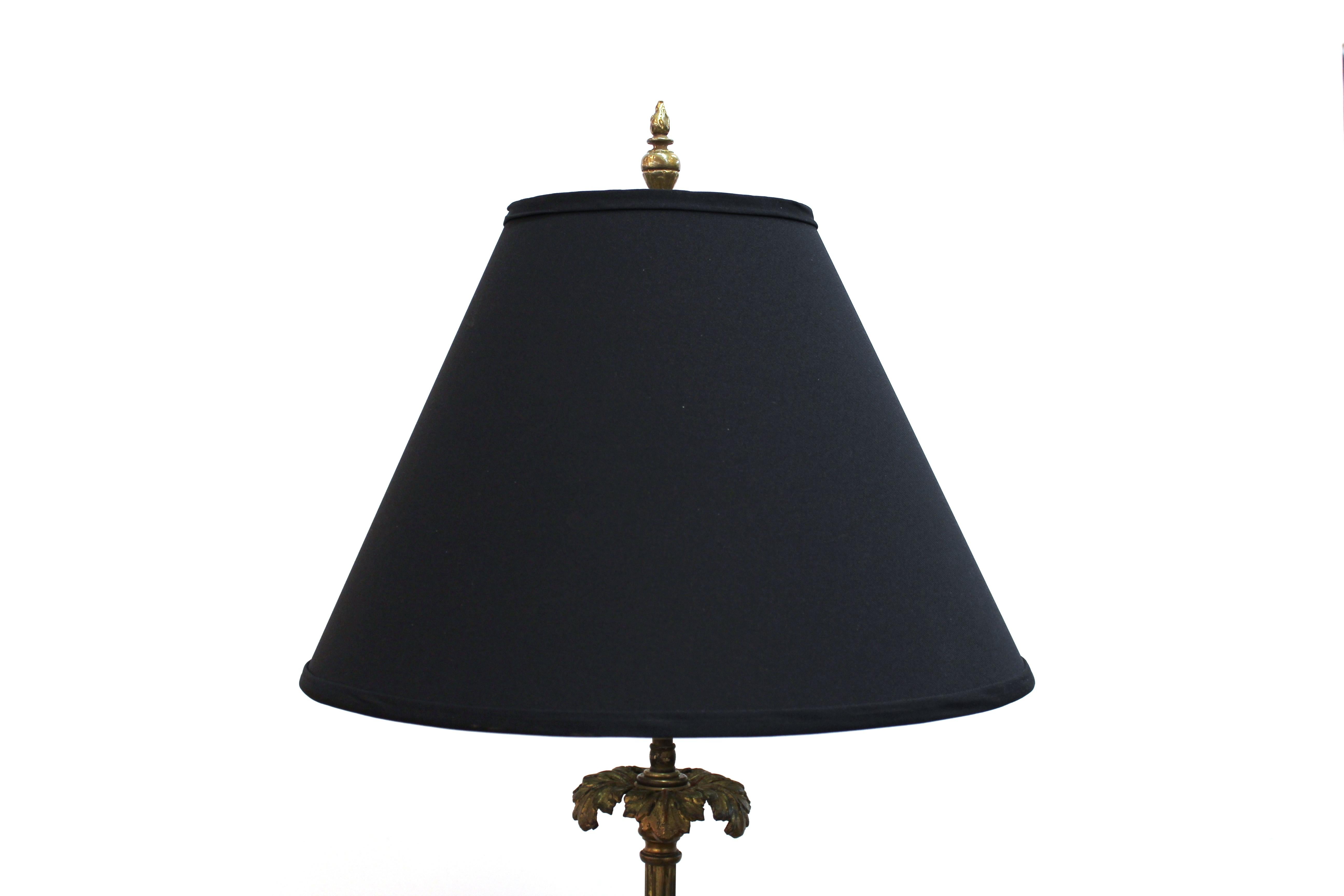 Victorian Floor Lamp in Style of Caldwell with Partially Painted Base In Good Condition In New York, NY