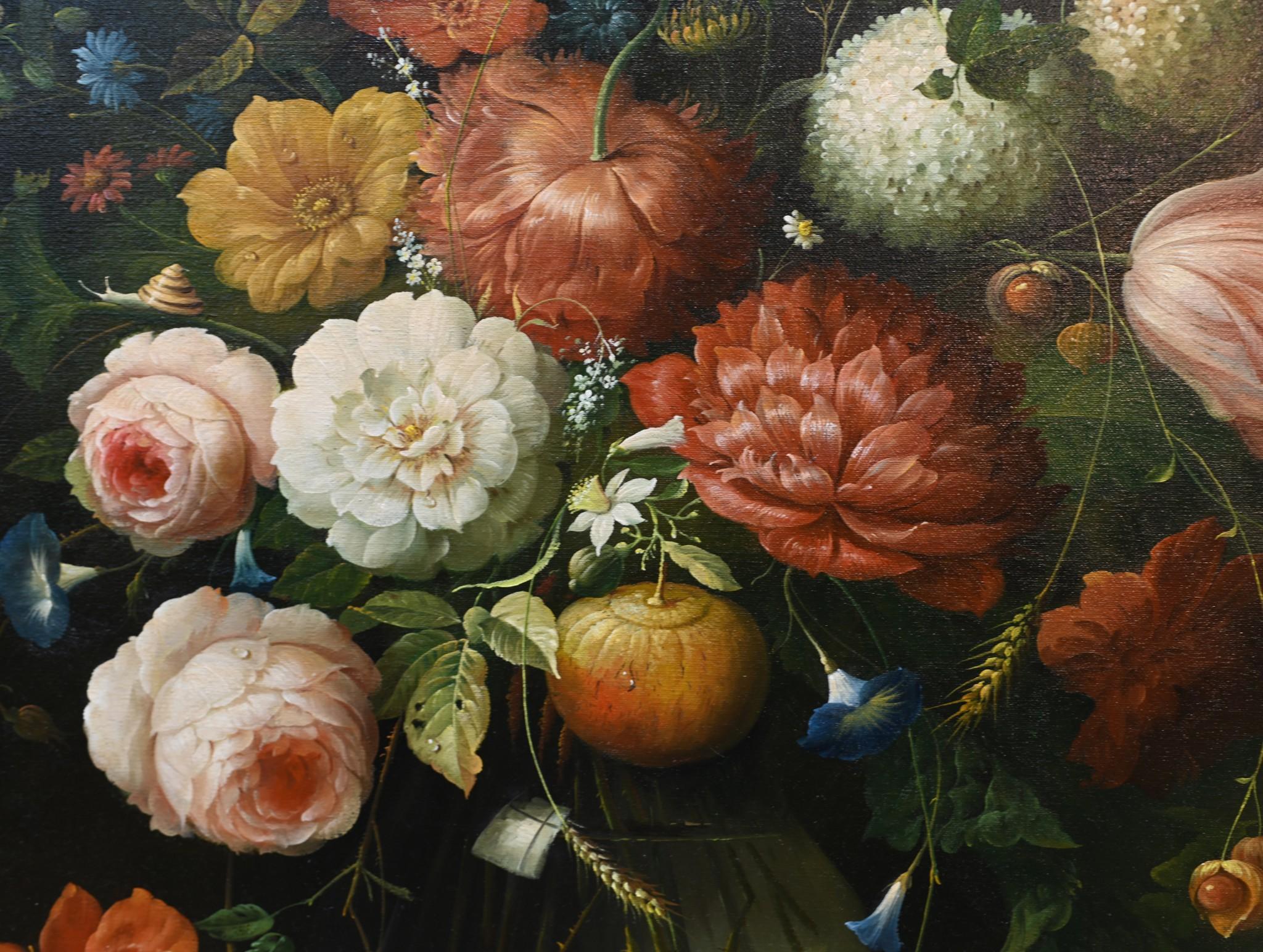 Victorian Floral Still Life Oil Painting For Sale 3