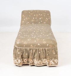 Chaise longue imbottita in stile vittoriano con motivi floreali