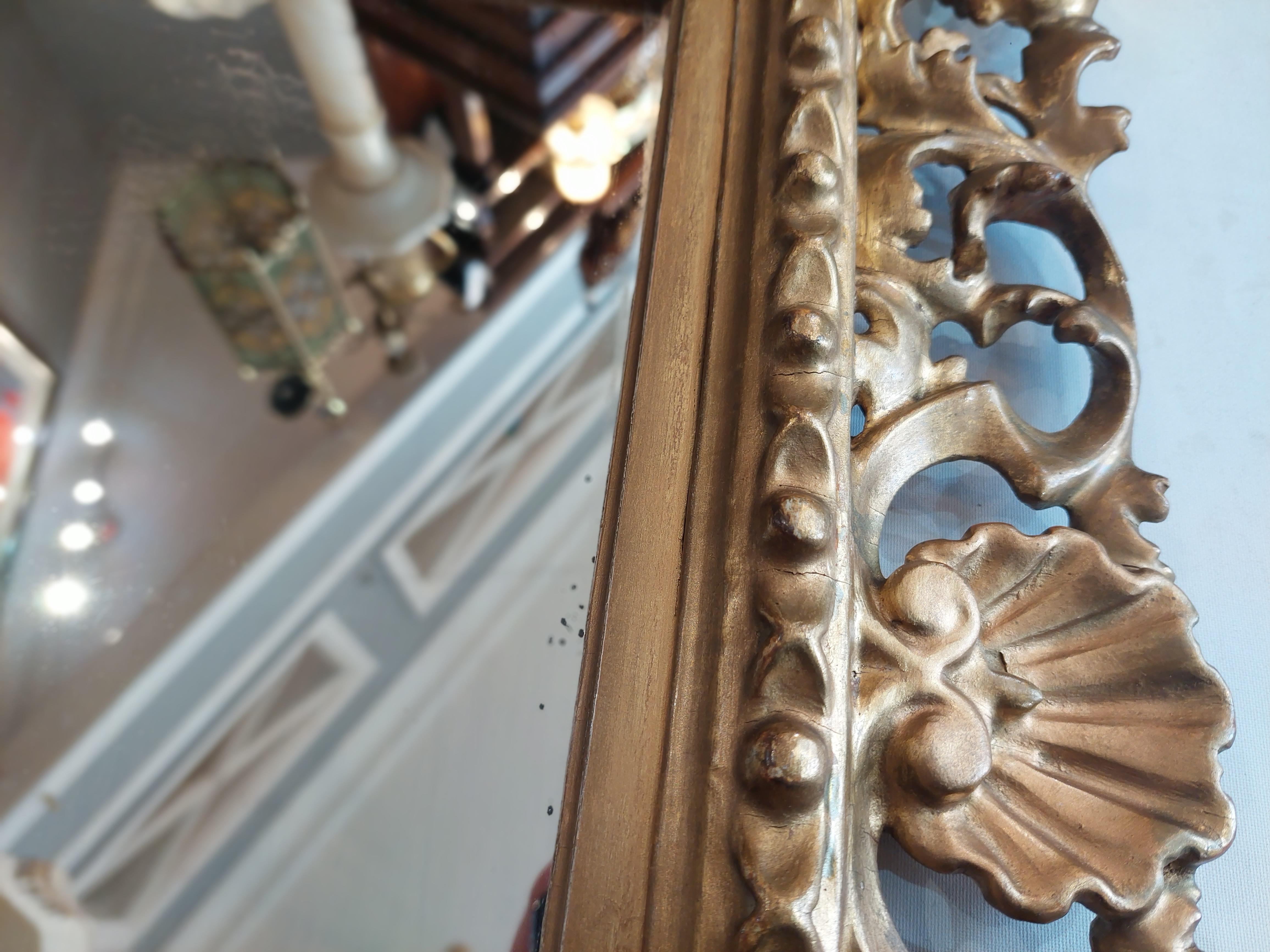 Miroir Victorien en bois doré de style Florentine Bon état - En vente à Altrincham, GB