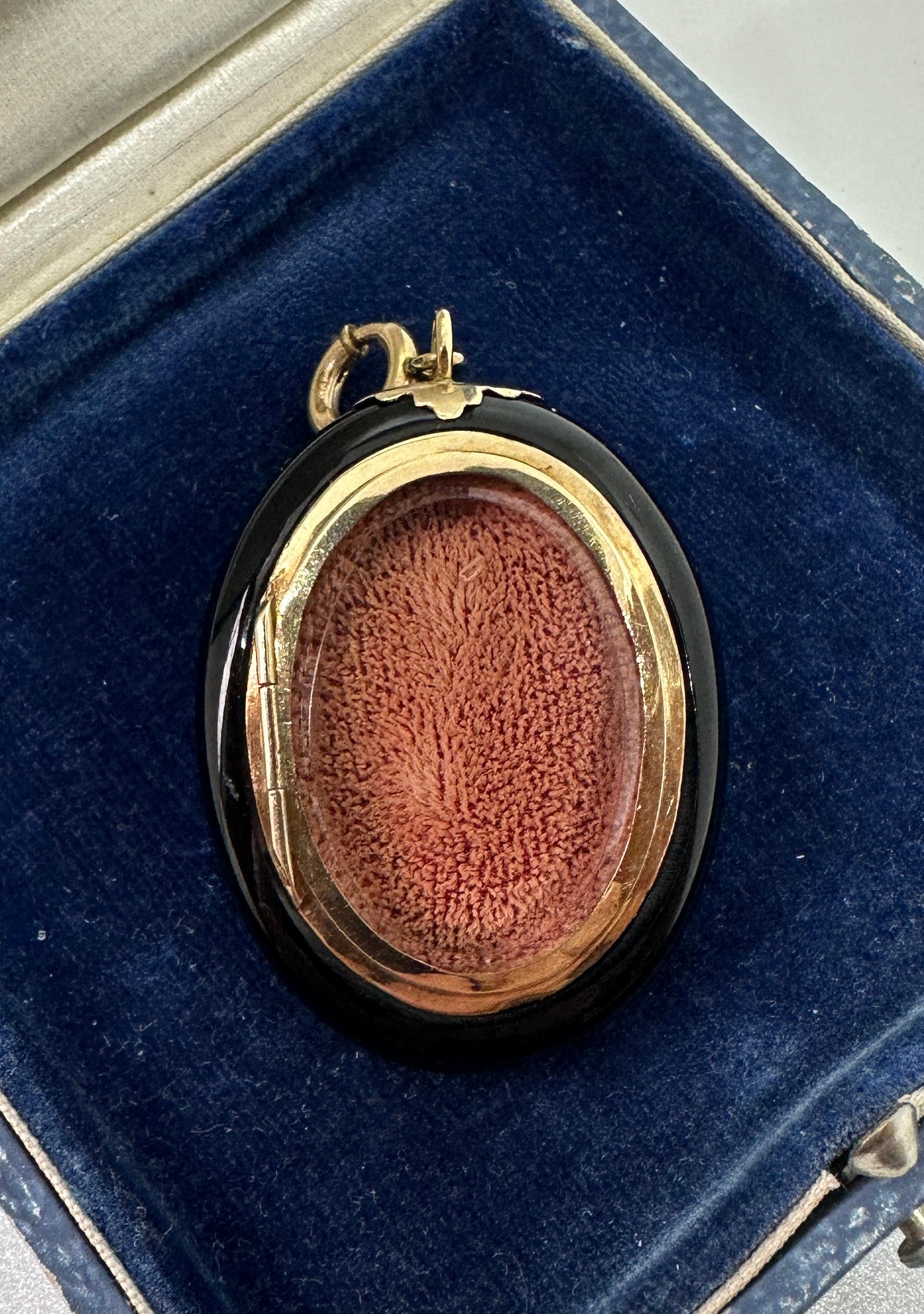 Victorian Flower Locket Old Mine Cut Diamond Black Onyx Pearl Pendant Necklace For Sale 3