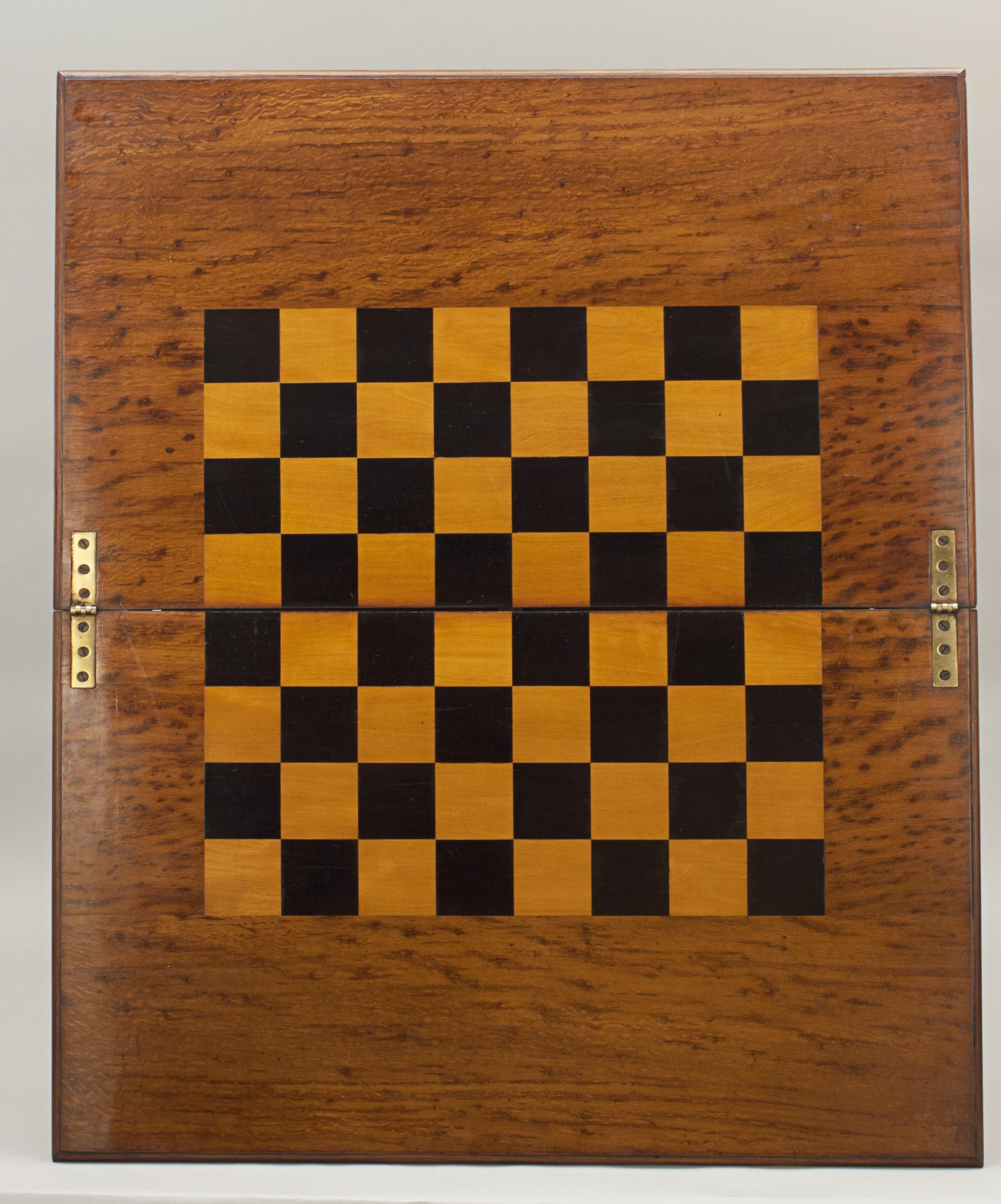 Victorian Folding Chess and Draughts Table 1